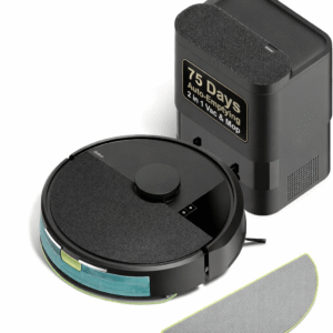 lRobot Roomba 104 2in1 Vacuum & Mop Robot - Self-Empties for 75 Days, Intense Power-Lifting Suction, Vacuums All Floors, Ideal for Pet Hair, LiDAR Smart Navigation Mapping, Mops Hard Floors